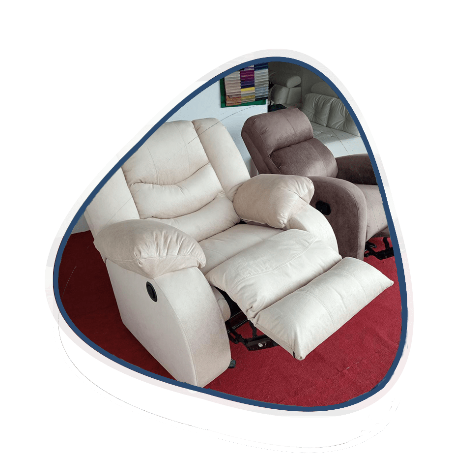 Sillón blanco reclinable